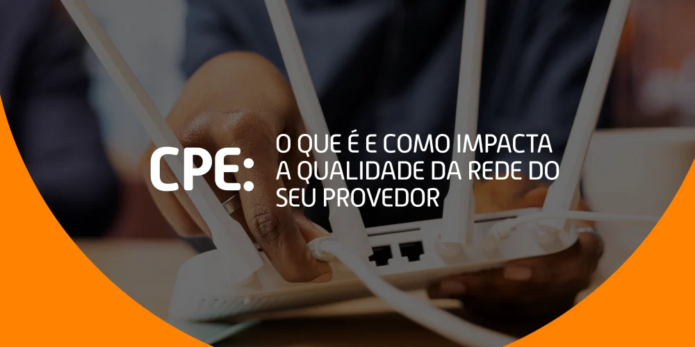 Pessoa conectando cabos a um roteador CPE, representando o impacto do equipamento na qualidade de rede de um provedor de internet.