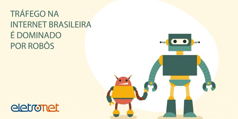 Tráfego na internet brasileira é dominado por robôs Imagem de um robô ilustrando o tráfego na internet