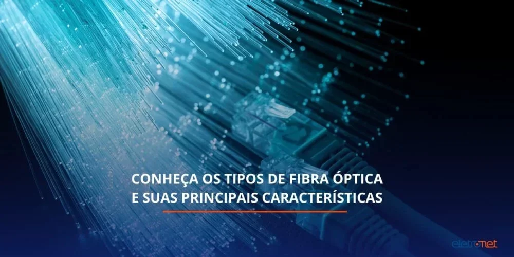 Imagem de vários tipos de fibra óptica.