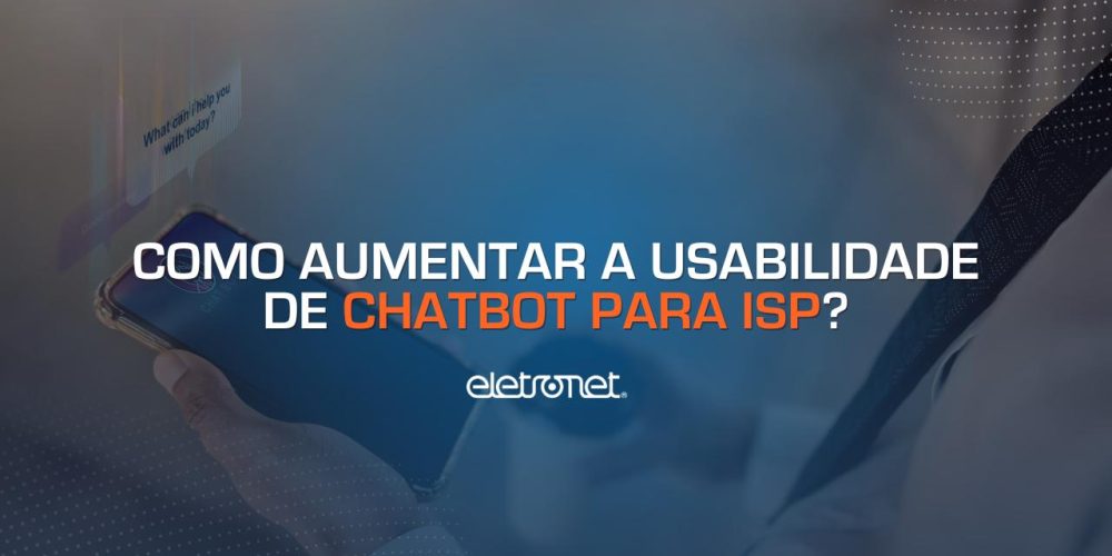 Imagem de um homem com celular falando com um chatbot, ilustrando a usabilidade dessa ferramenta.
